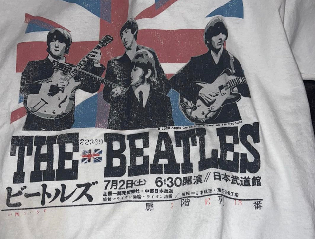 The Beatles Double Sided Oversized Distressed Tee