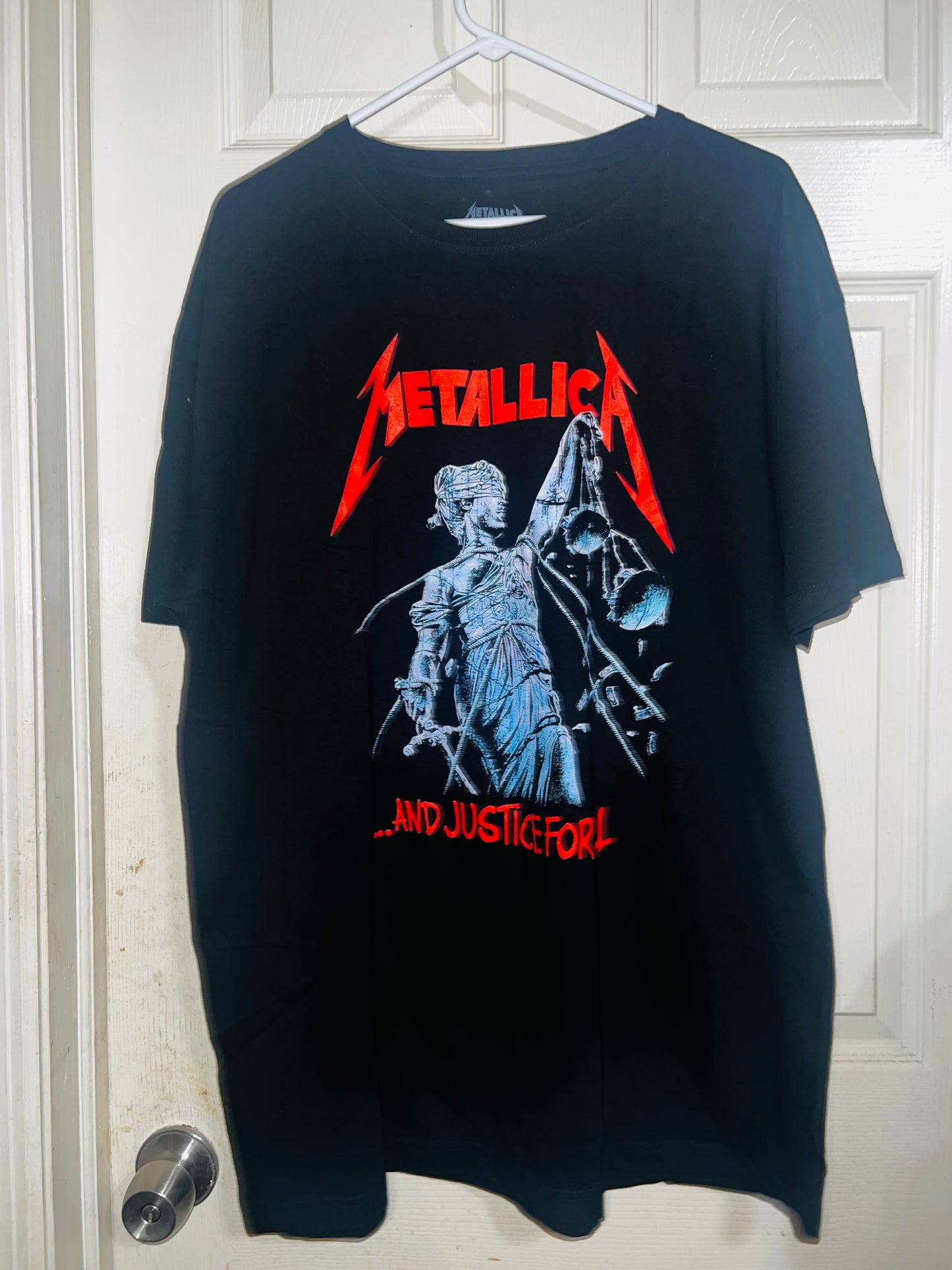 Metallica Justice Oversized Distressed Tee