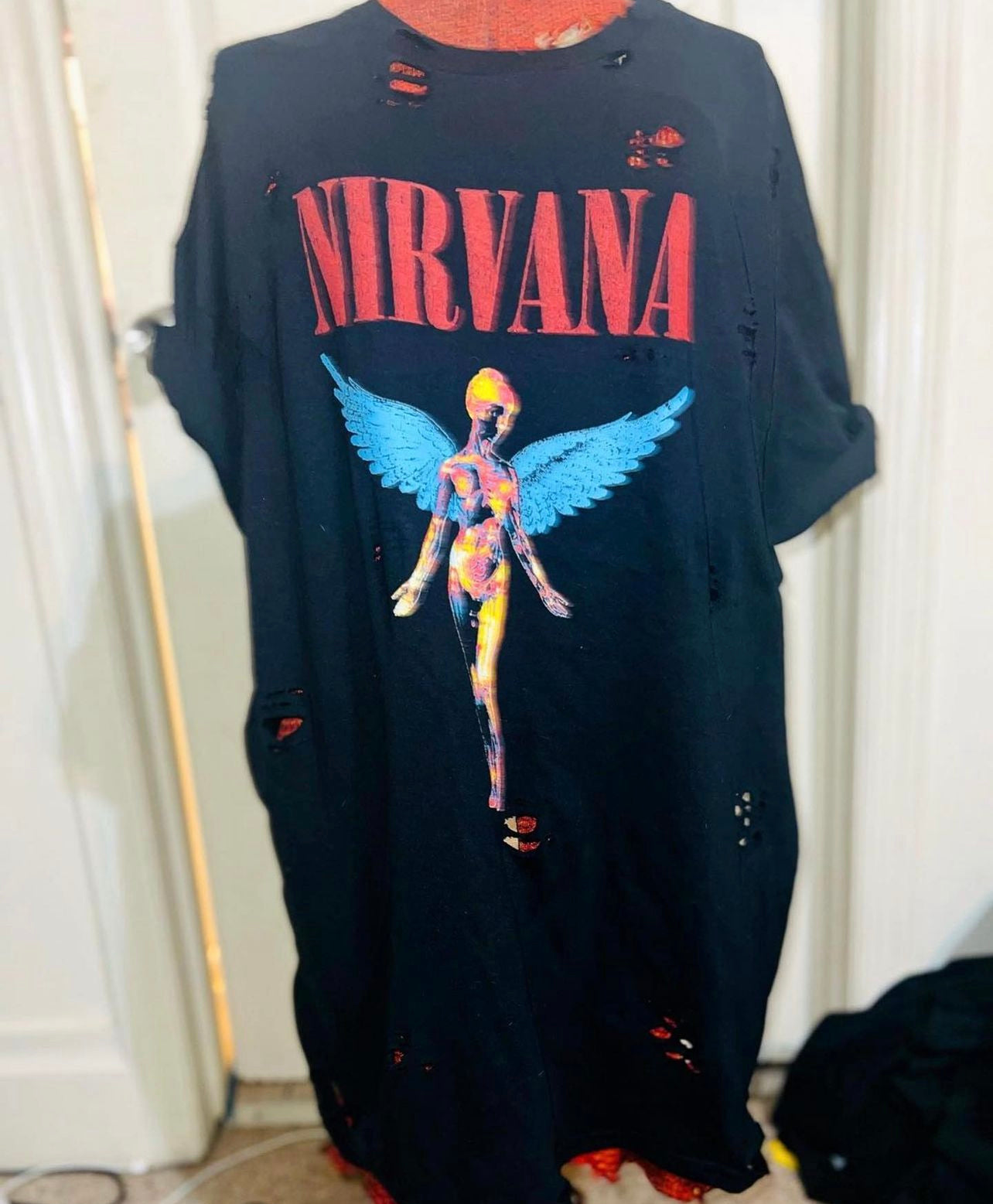 Nirvana Oversized Distressed Tee