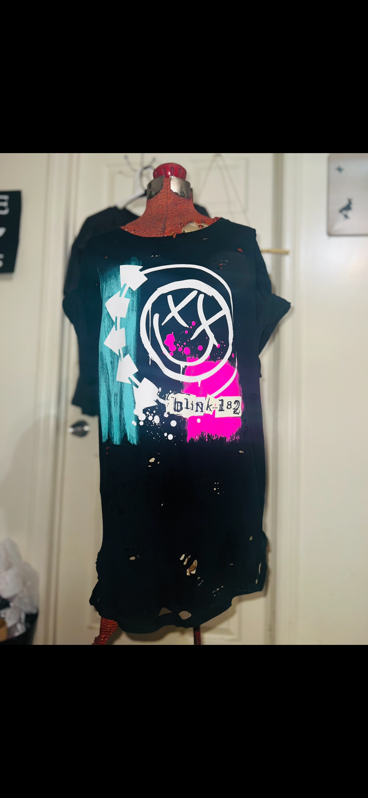 Blink 182 Self Titled Distressed Oversized T-Shirt