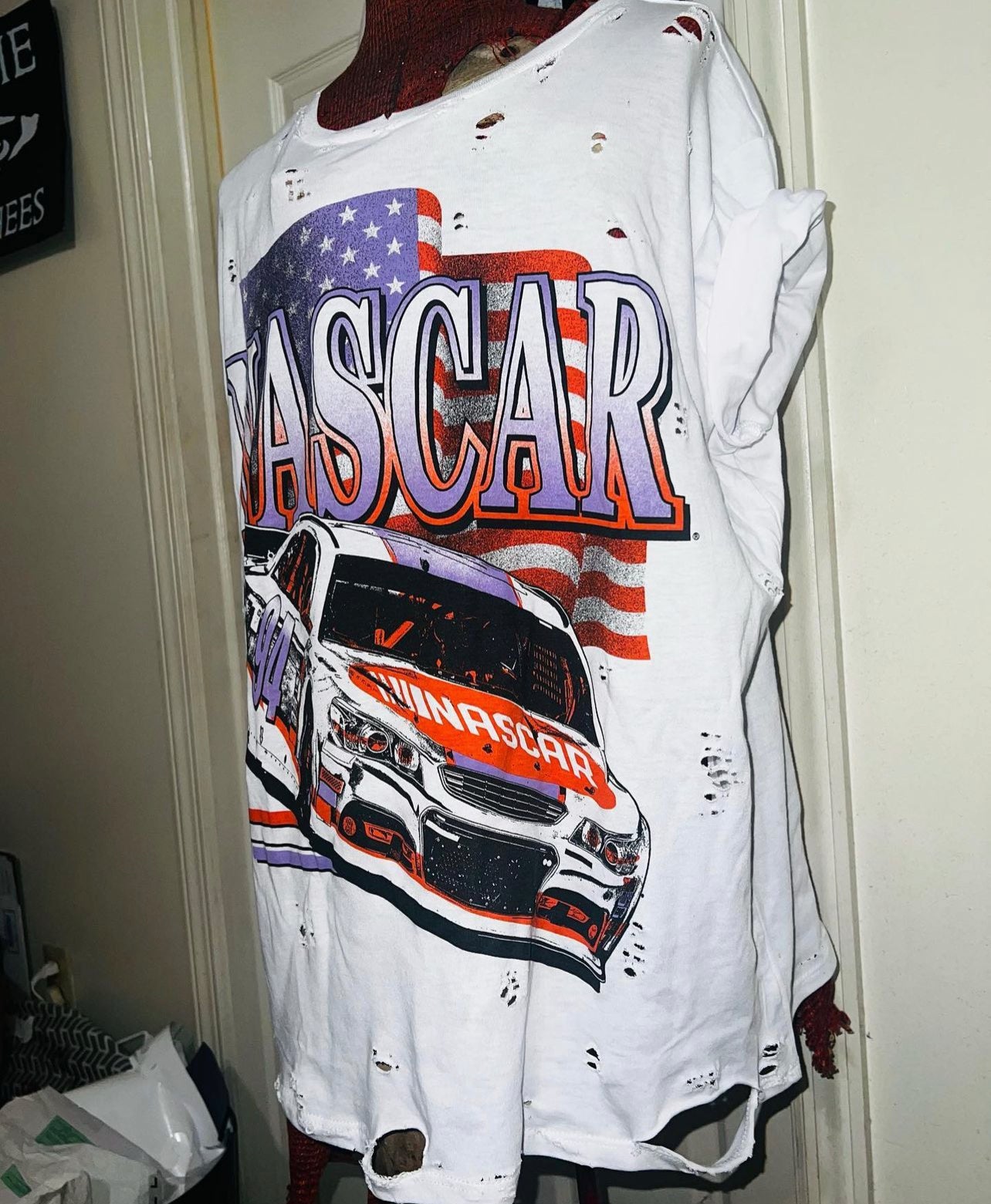 NASCAR American Flag Distressed Tee