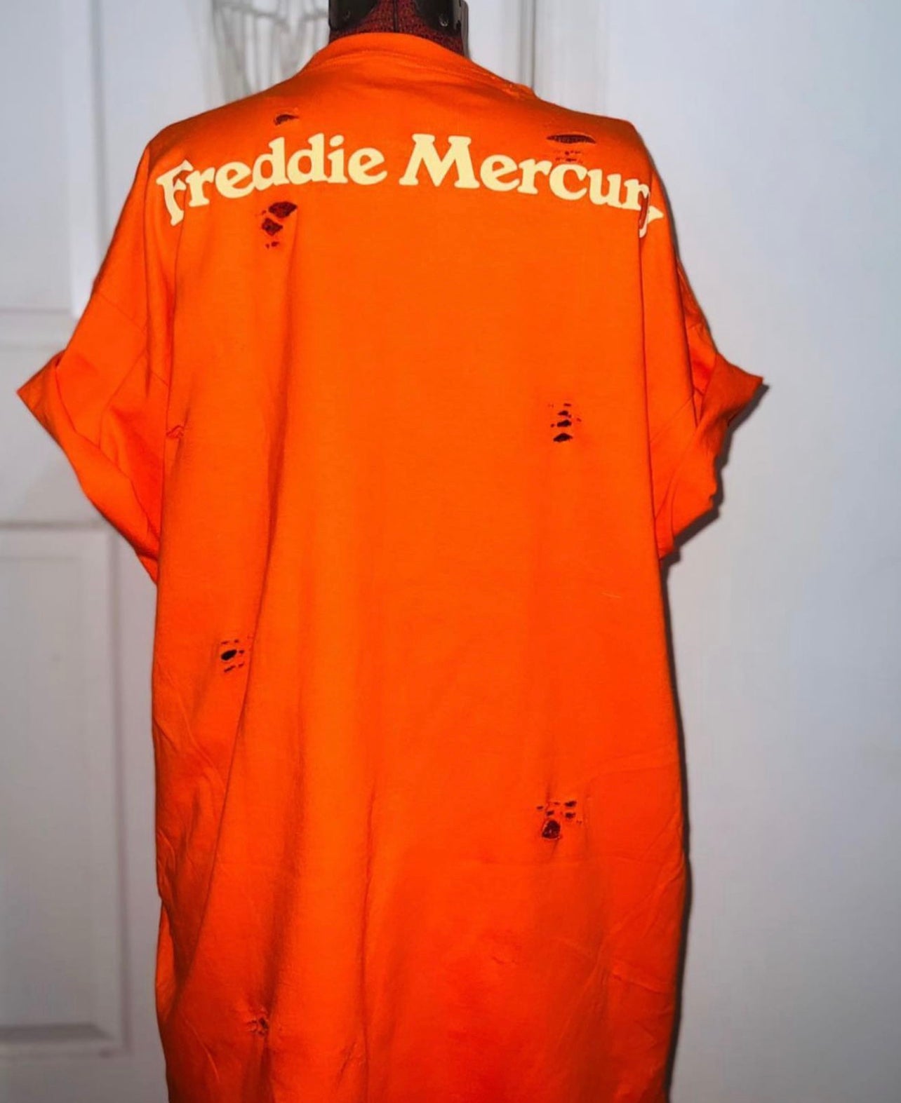 Freddie Mercury Oversized Distressed Double Sided Tee (customizable)