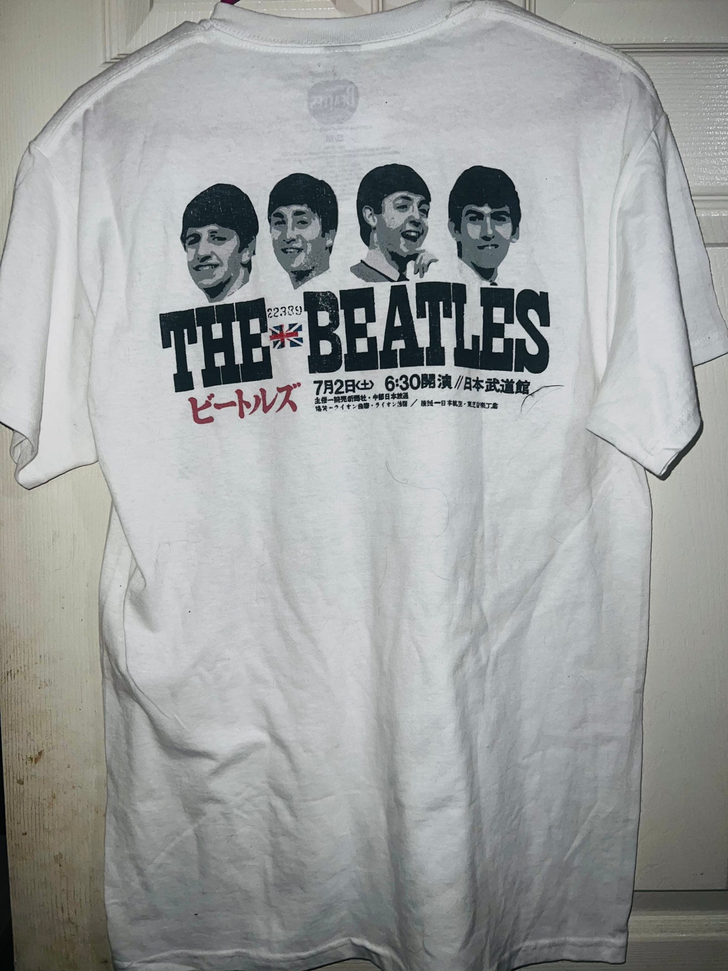 The Beatles Double Sided Oversized Distressed Tee