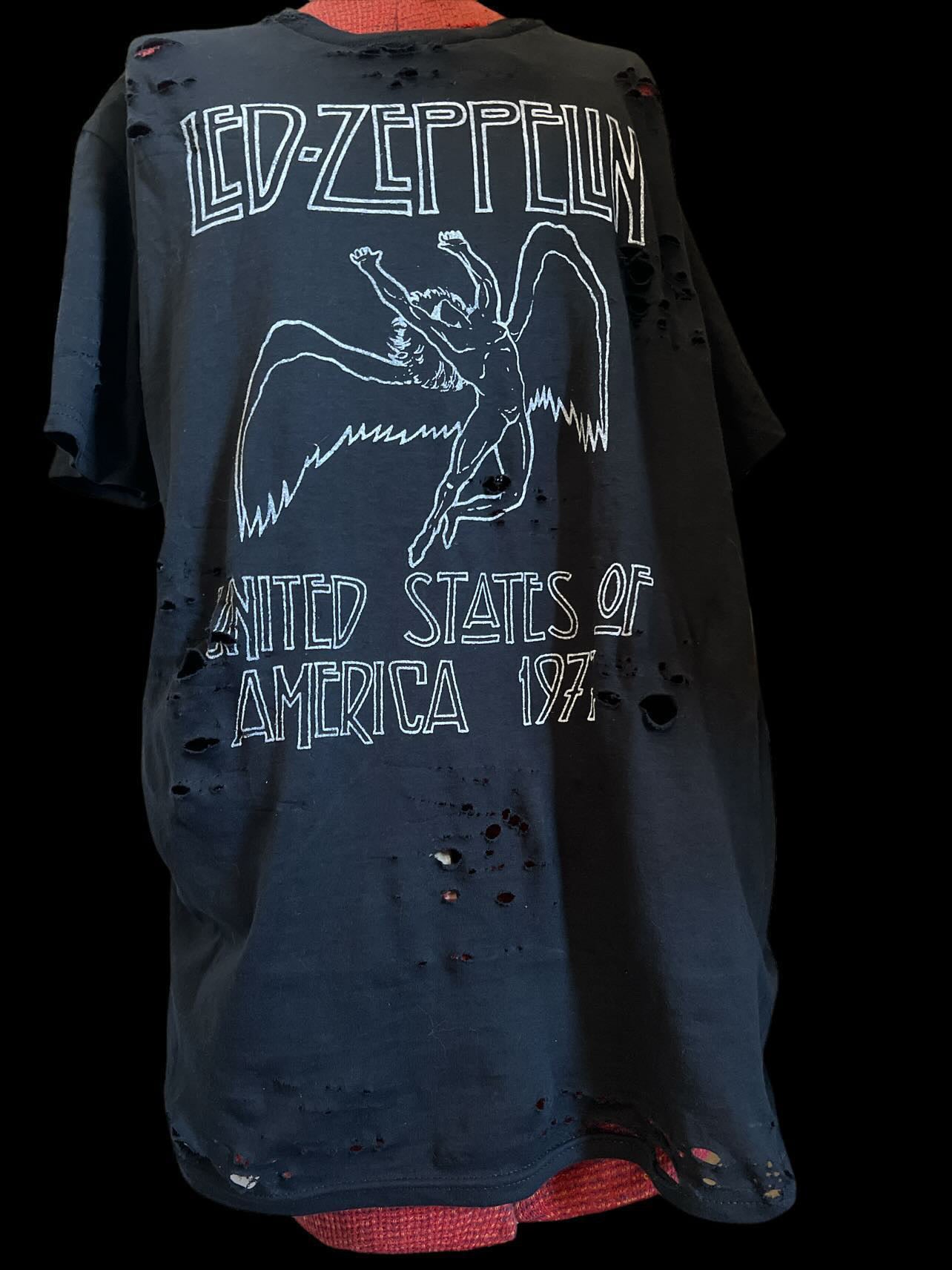 Led Zeppelin Distressed Oversized Tee (customizable)