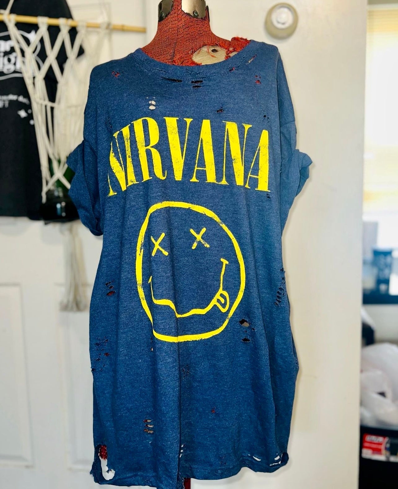 Nirvana Distressed Oversized Tee