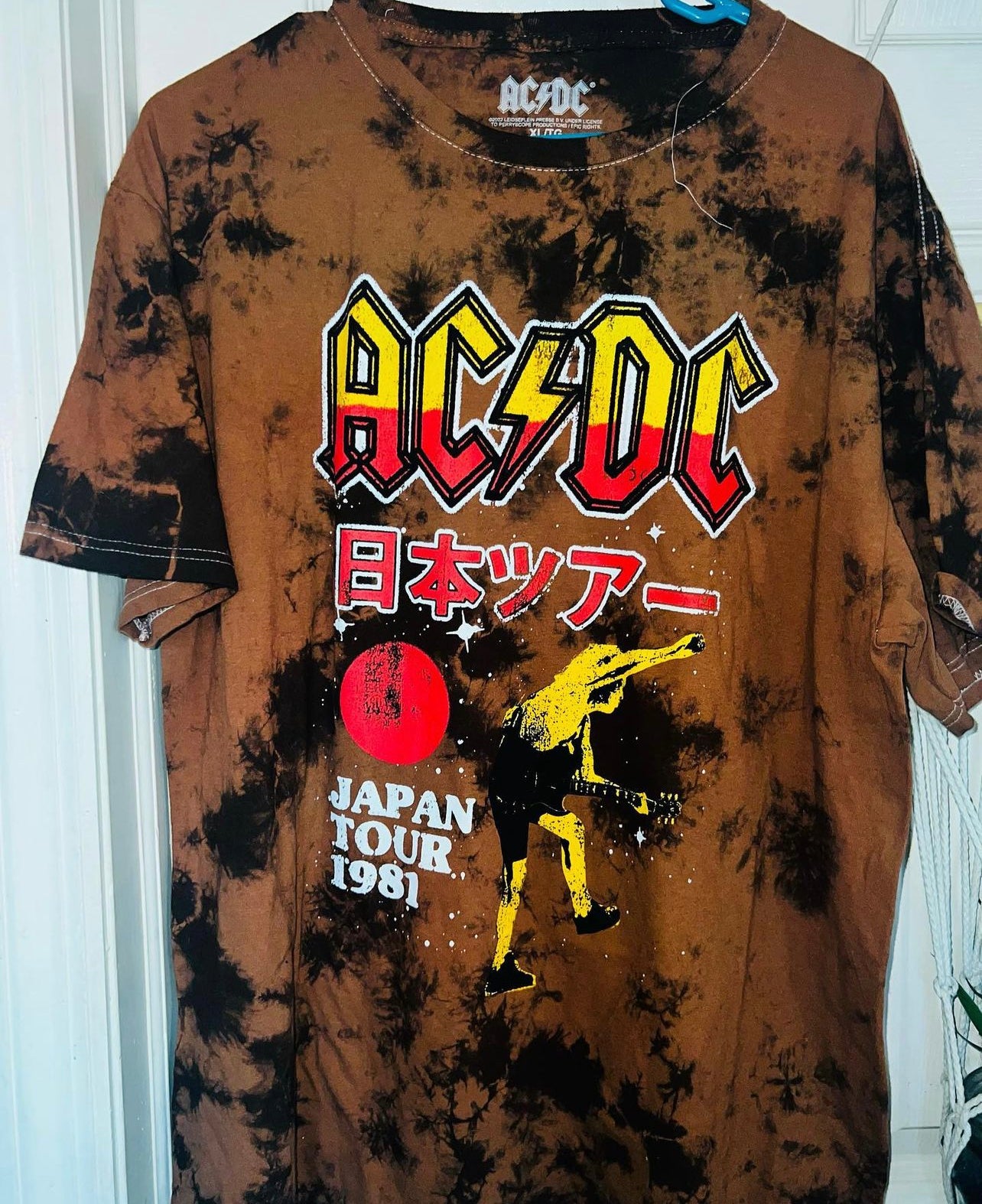 AC/DC Japan Tour Distressed Oversized Tee (customizable)