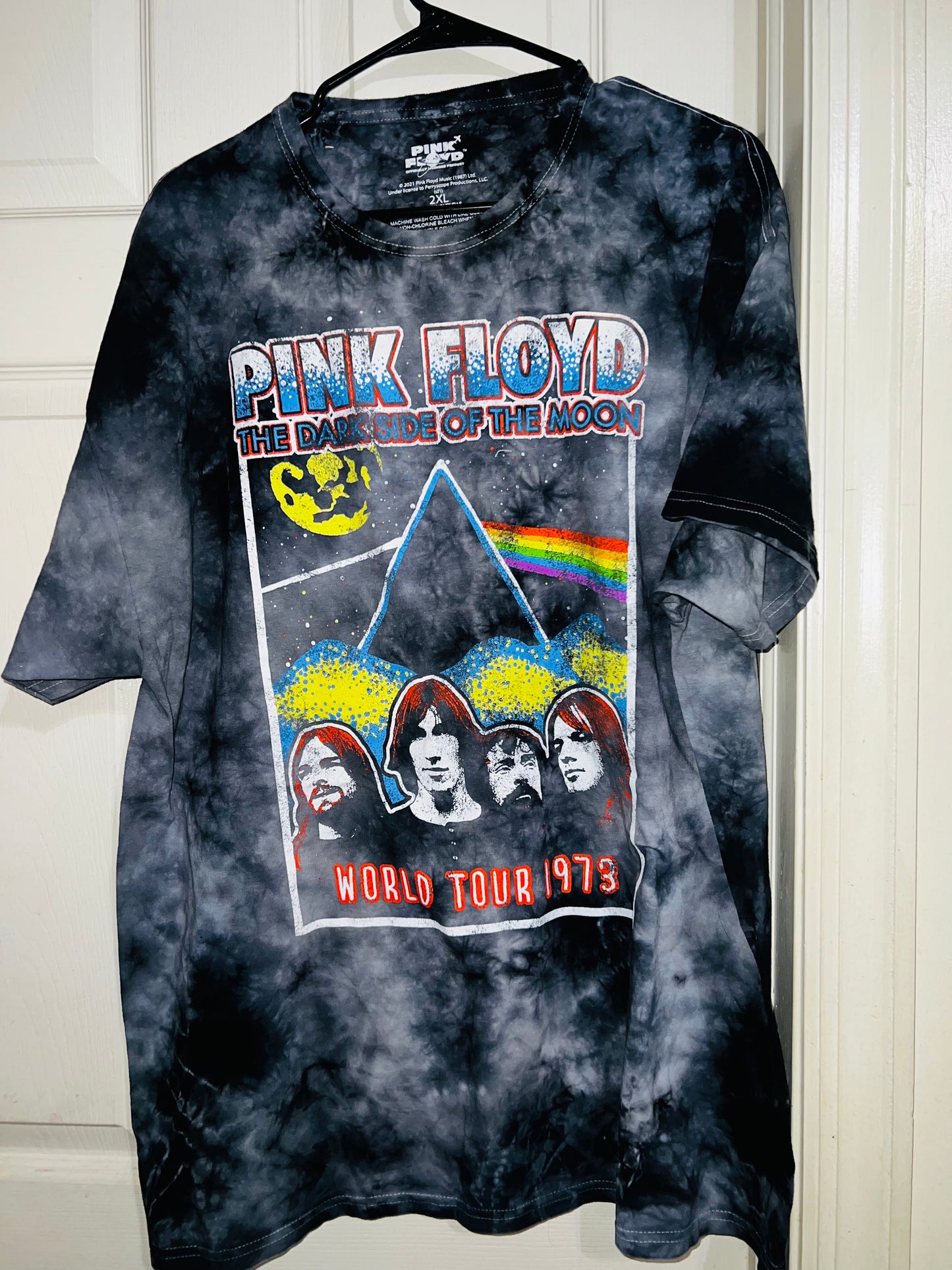 Pink Floyd Tie Dye Distressed Tee