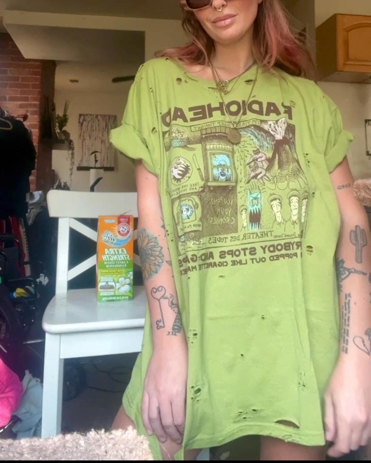 Radiohead Oversized Distressed Tee