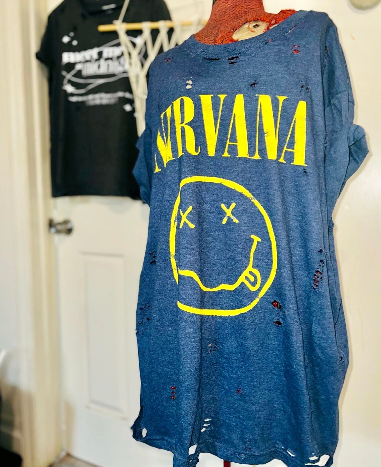 Nirvana Distressed Oversized Tee