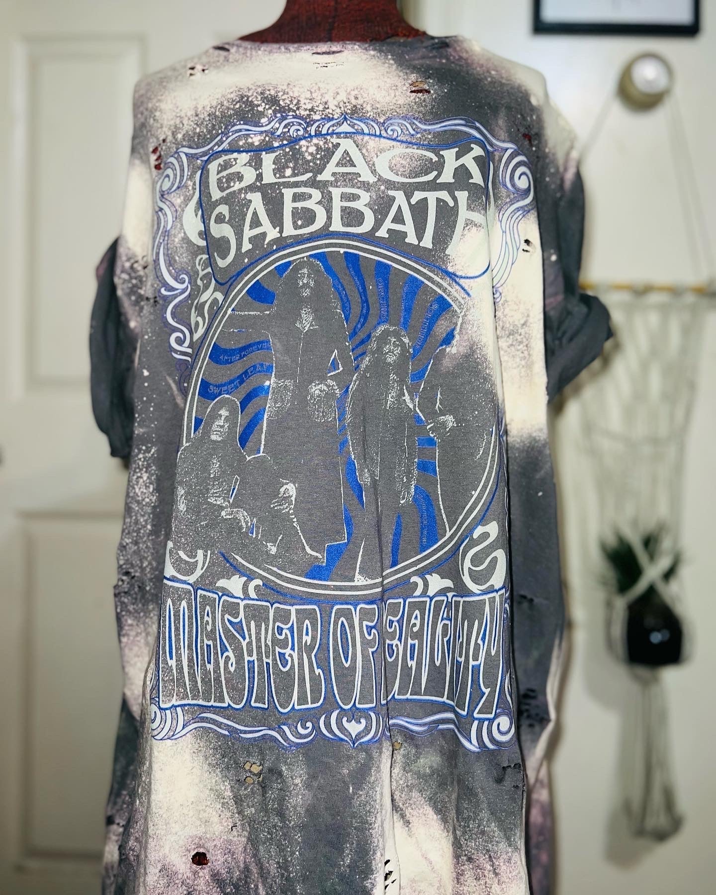 Black Sabbath Oversized Distressed Tee