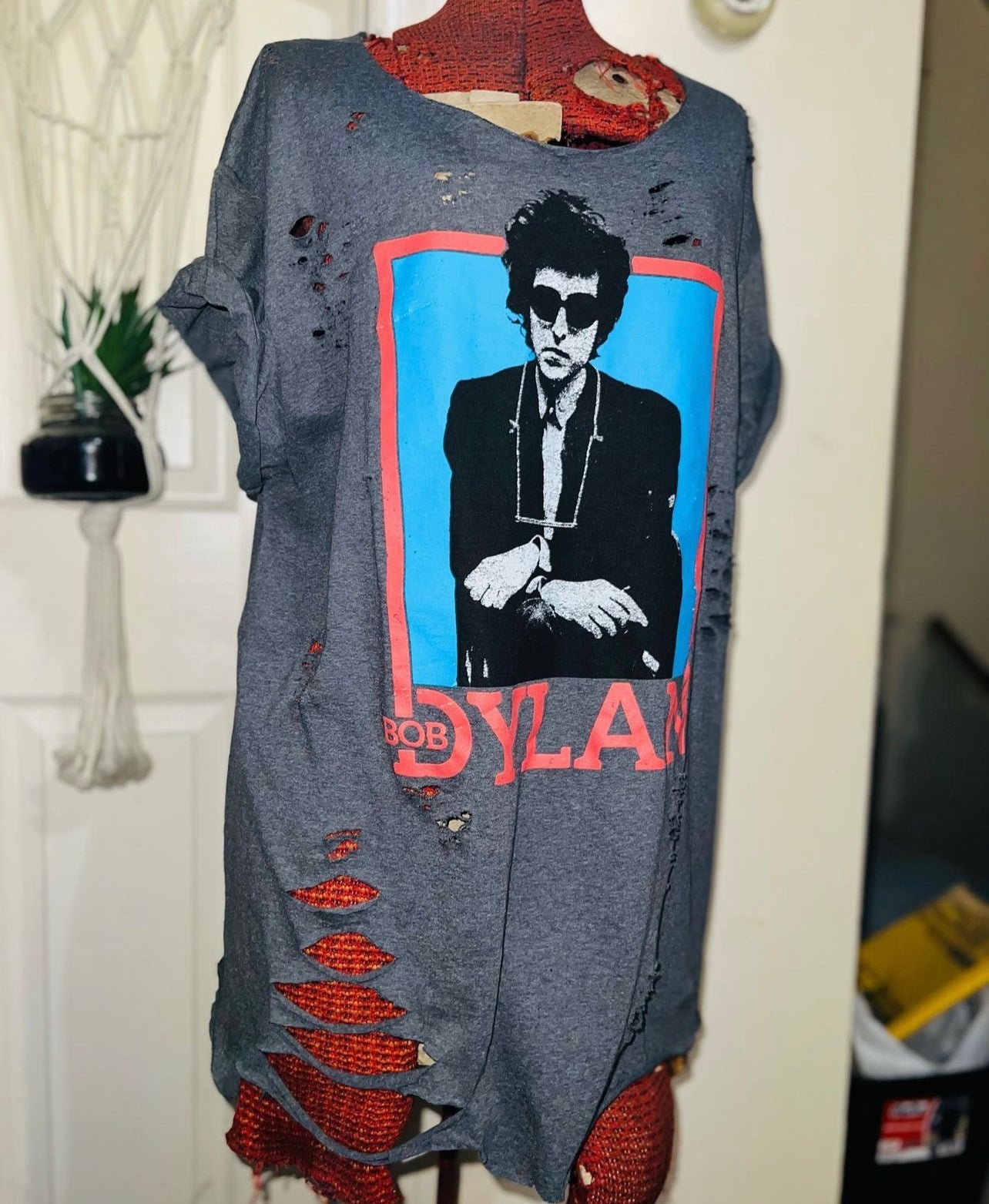 Bob Dylan Oversized Distressed Tee