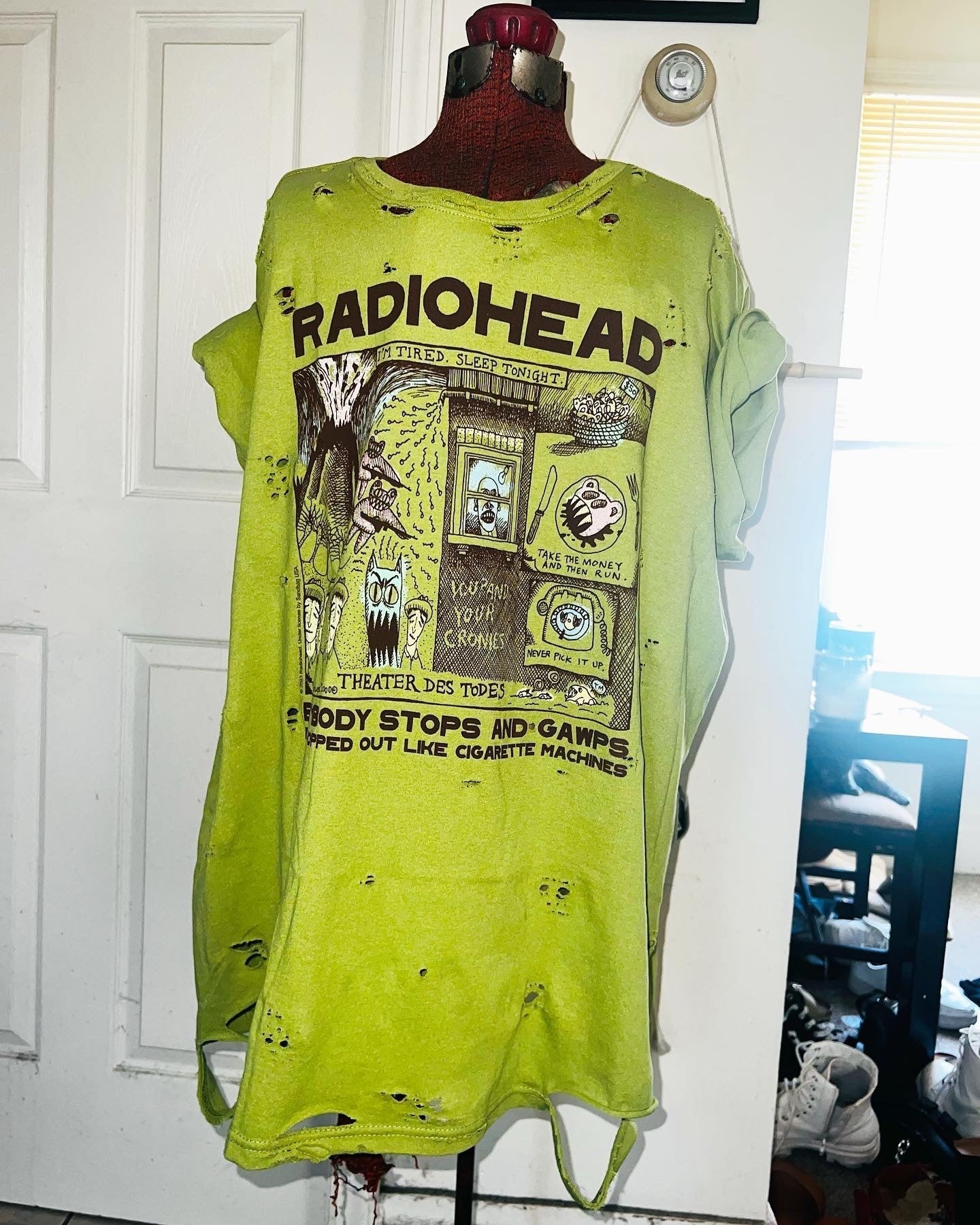 Radiohead Oversized Distressed Tee