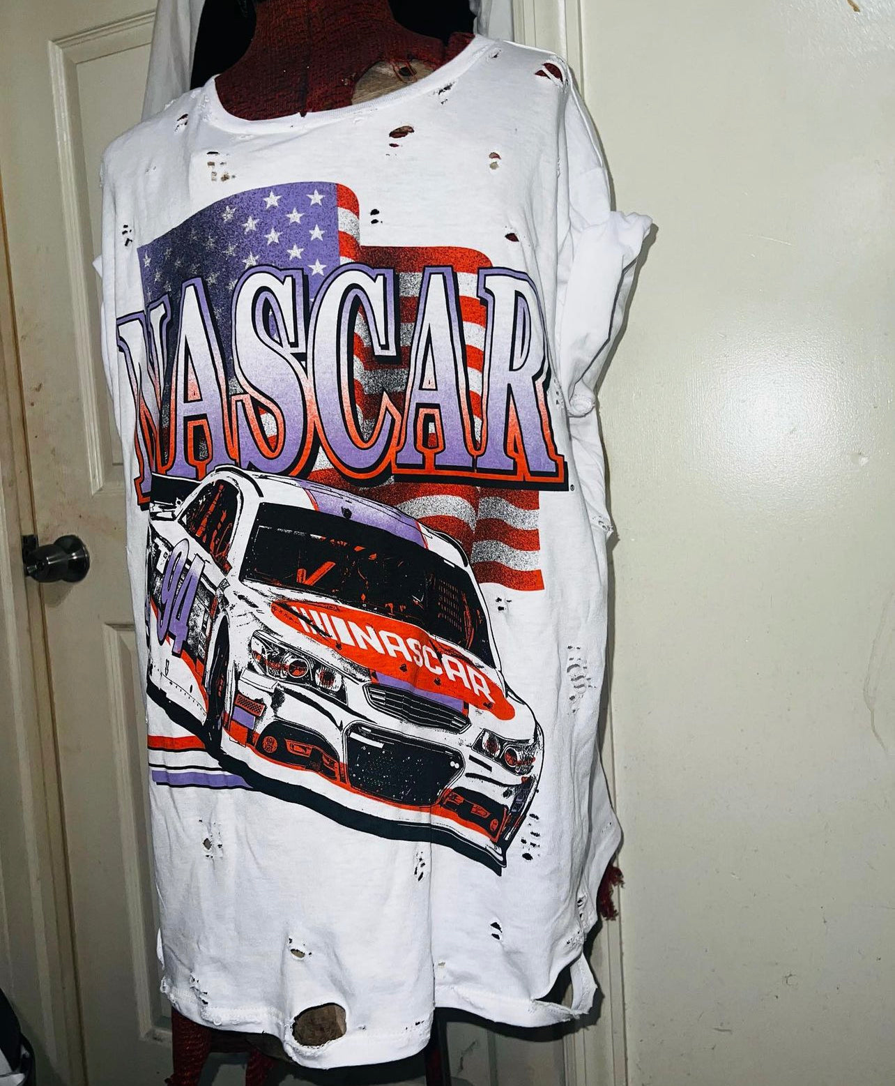 NASCAR American Flag Distressed Tee