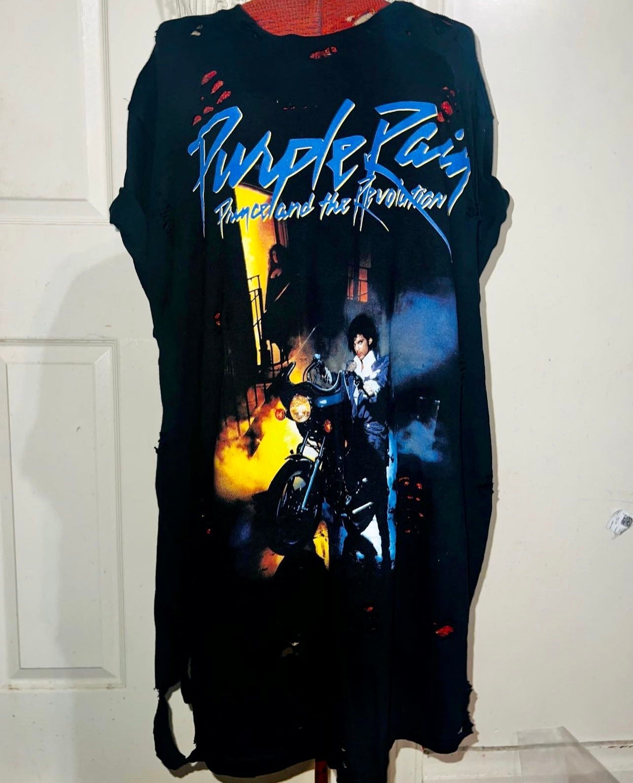 Prince “Purple Rain” Oversized Distressed Tee