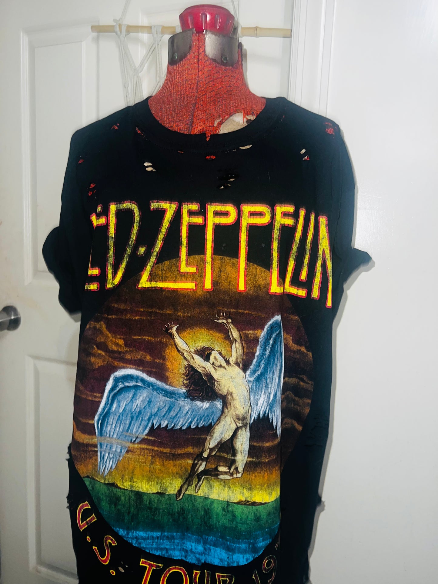 Led Zeppelin Oversized Distressed Tee