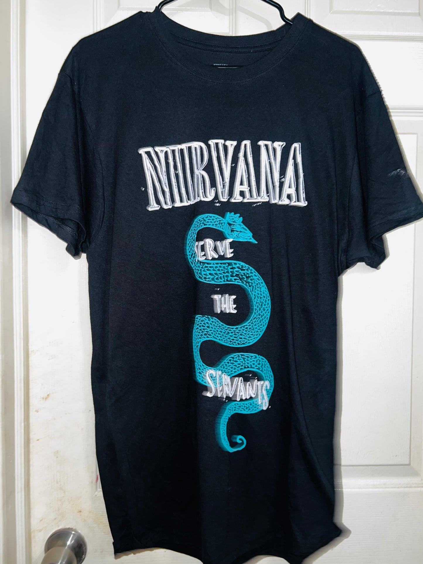 Nirvana “Servants” Oversized Distressed Tee