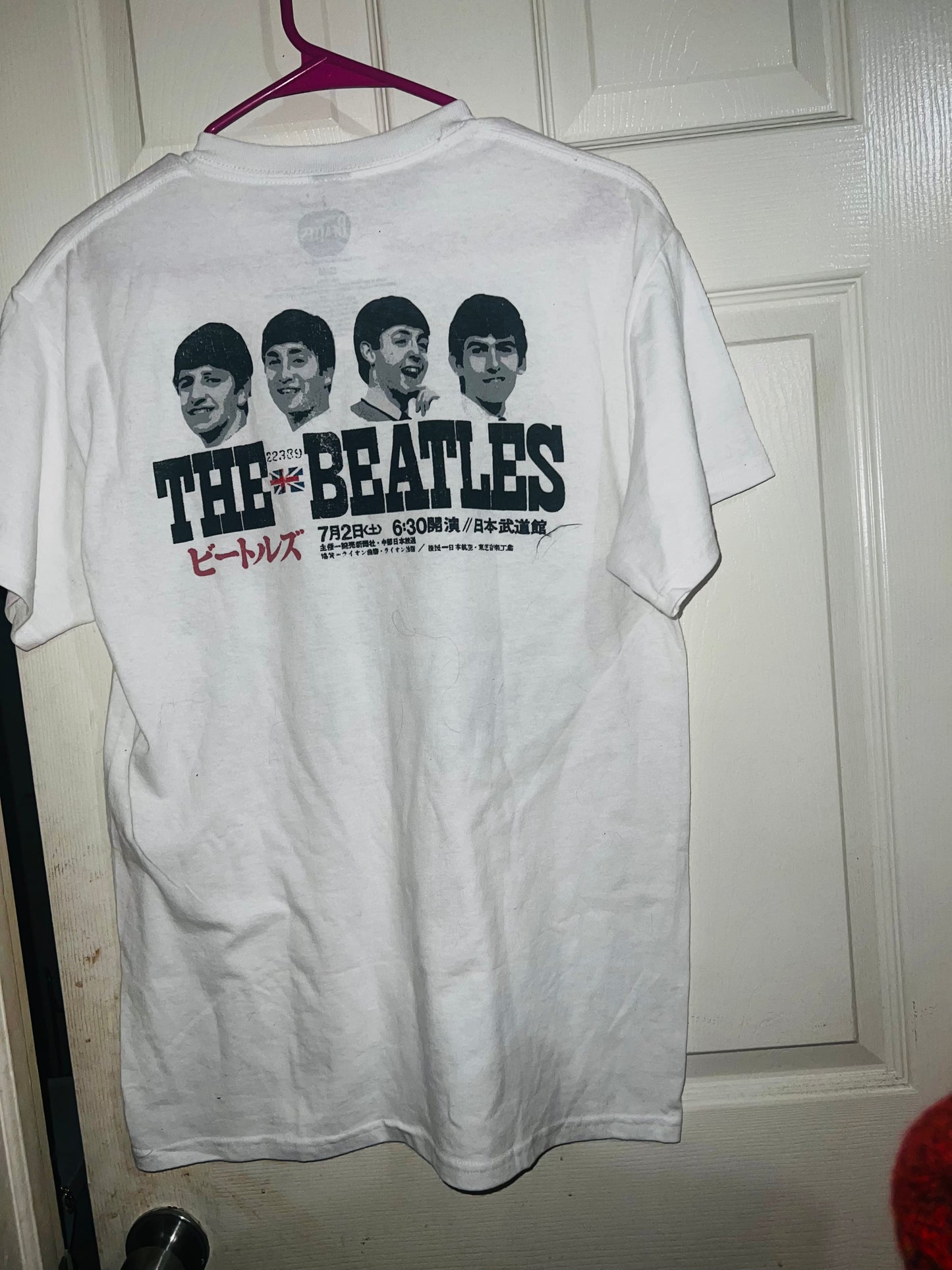 The Beatles Double Sided Oversized Distressed Tee