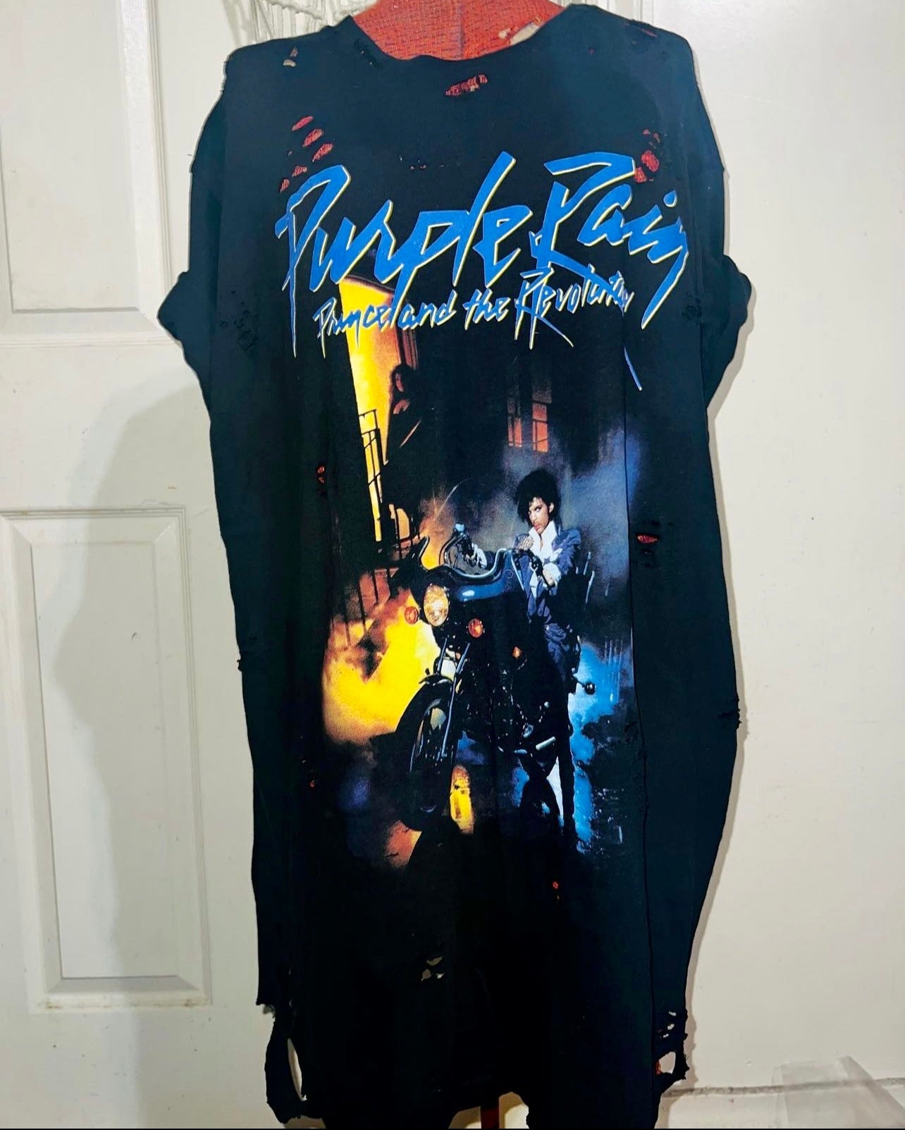 Prince “Purple Rain” Oversized Distressed Tee