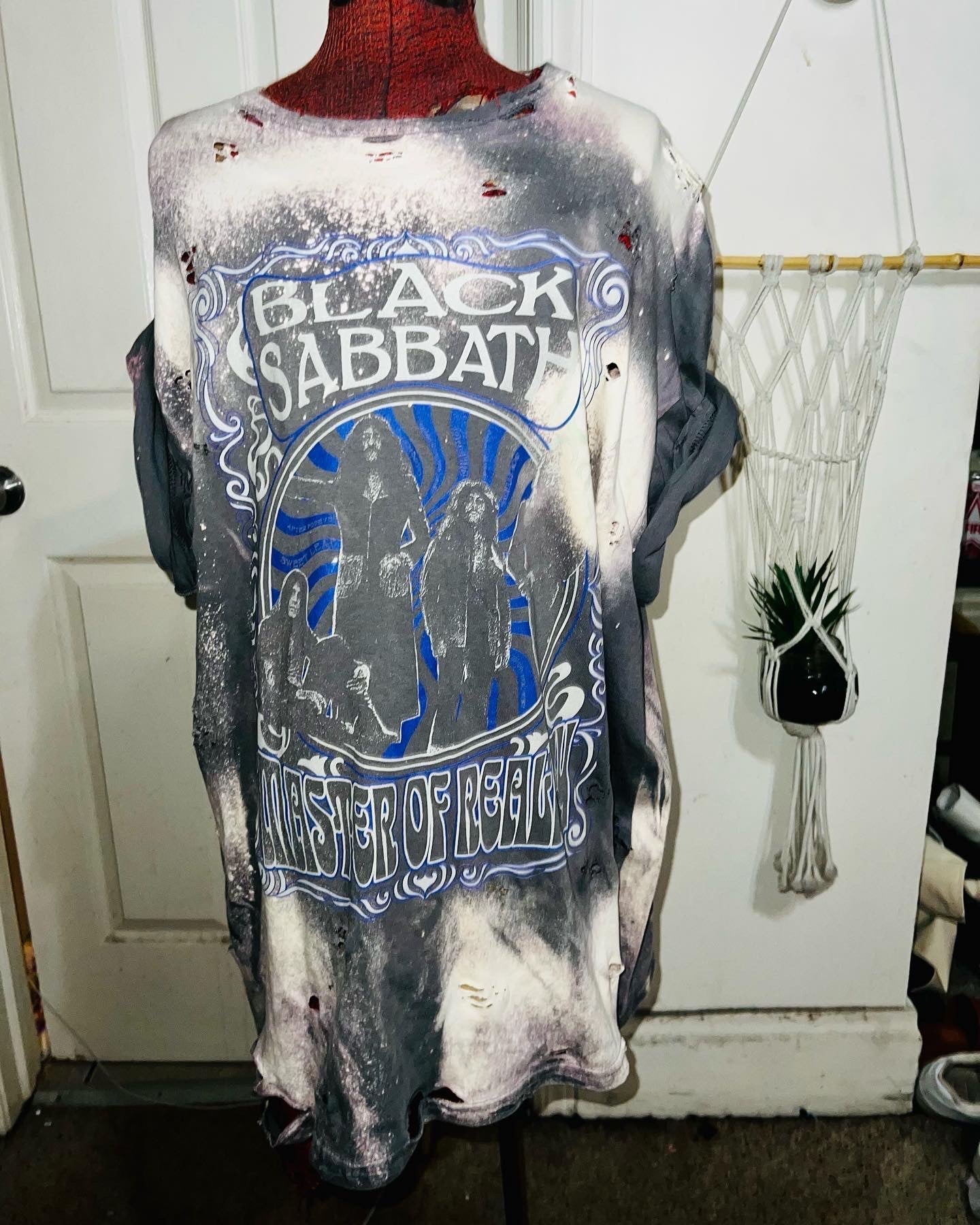 Black Sabbath Oversized Distressed Tee