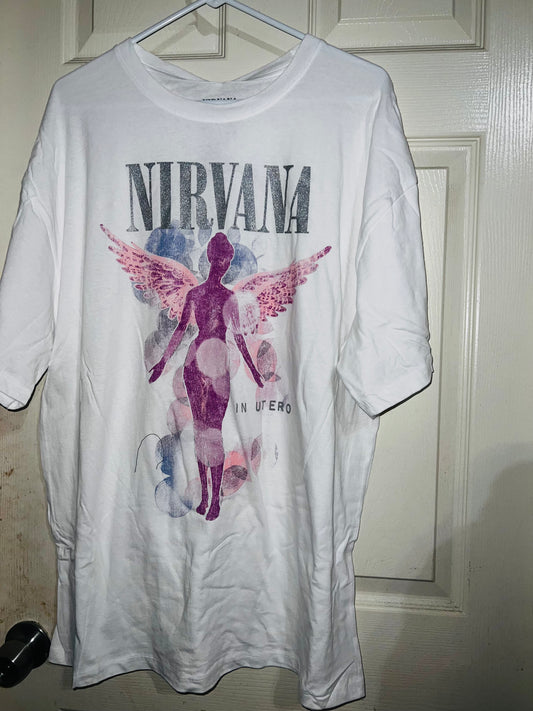 Nirvana Utero Oversized Distressed Tee