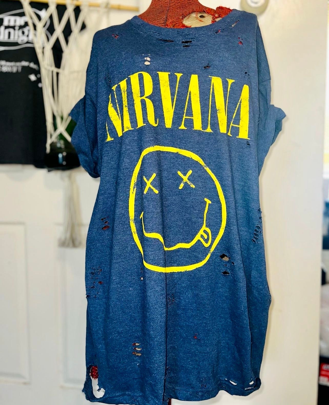 Nirvana Distressed Oversized Tee