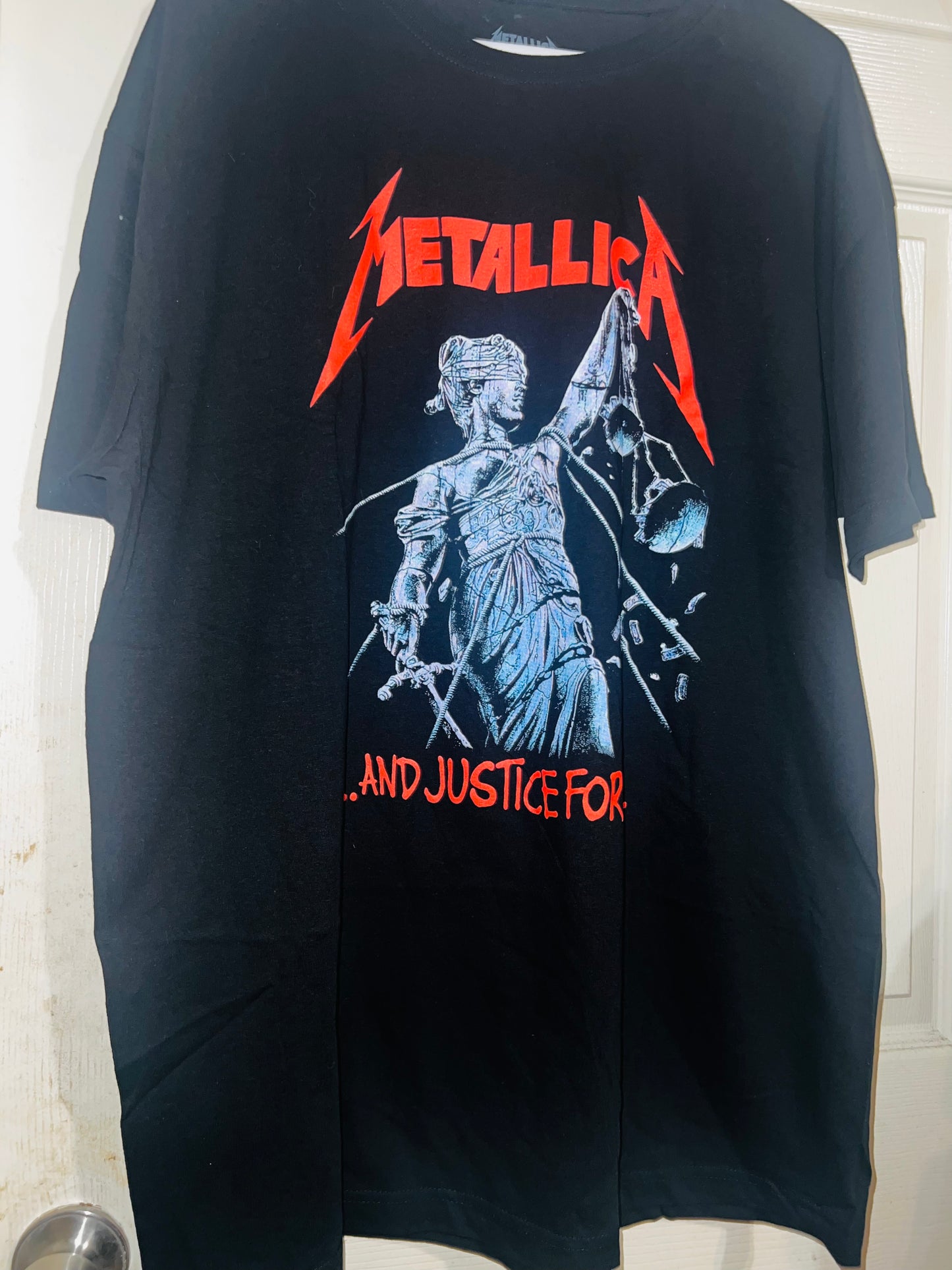 Metallica Justice Oversized Distressed Tee