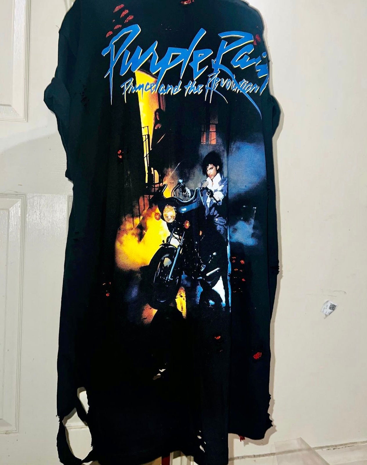 Prince “Purple Rain” Oversized Distressed Tee