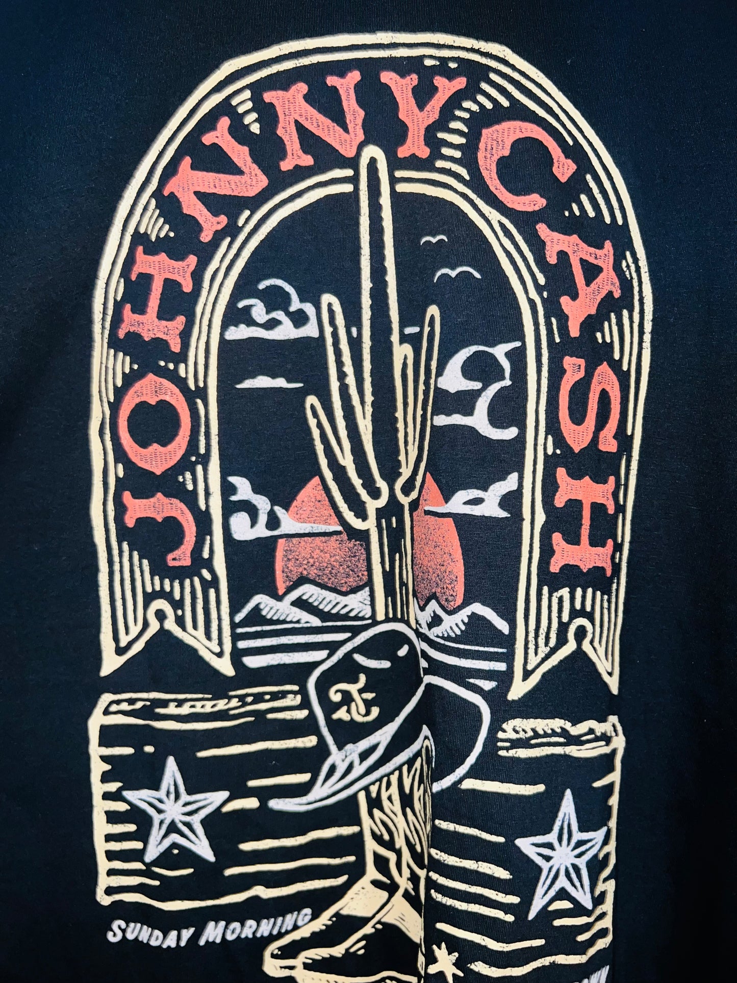 Johnny Cash Oversized Distressed Tee