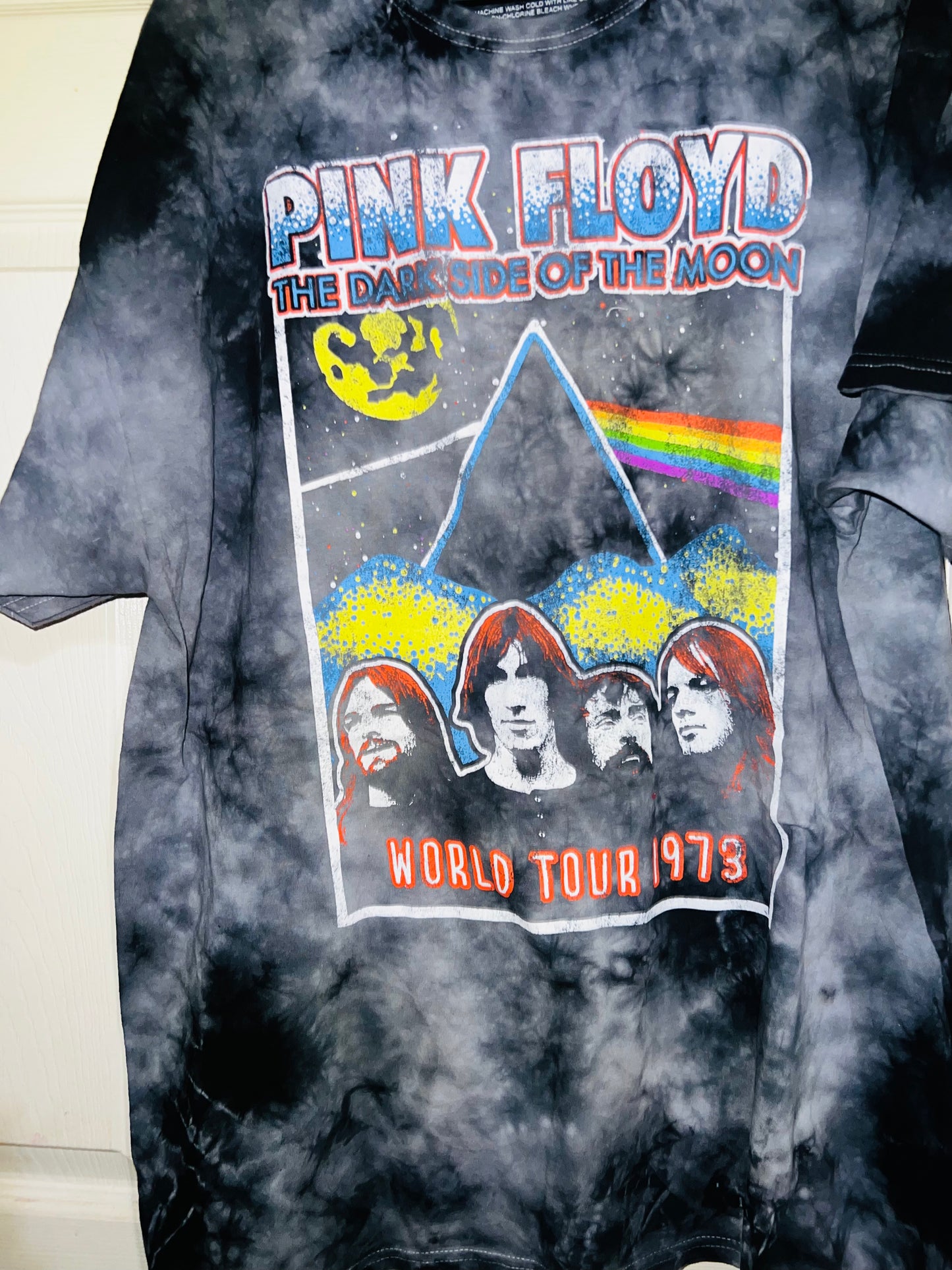 Pink Floyd Tie Dye Distressed Tee