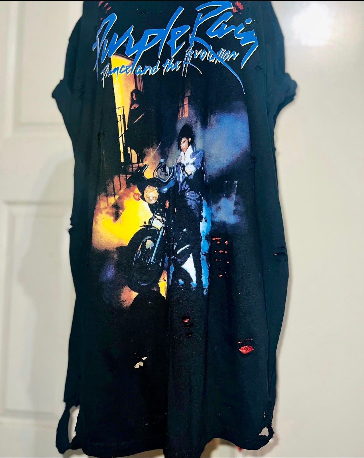 Prince “Purple Rain” Oversized Distressed Tee
