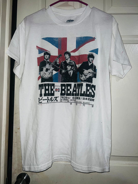 The Beatles Double Sided Oversized Distressed Tee