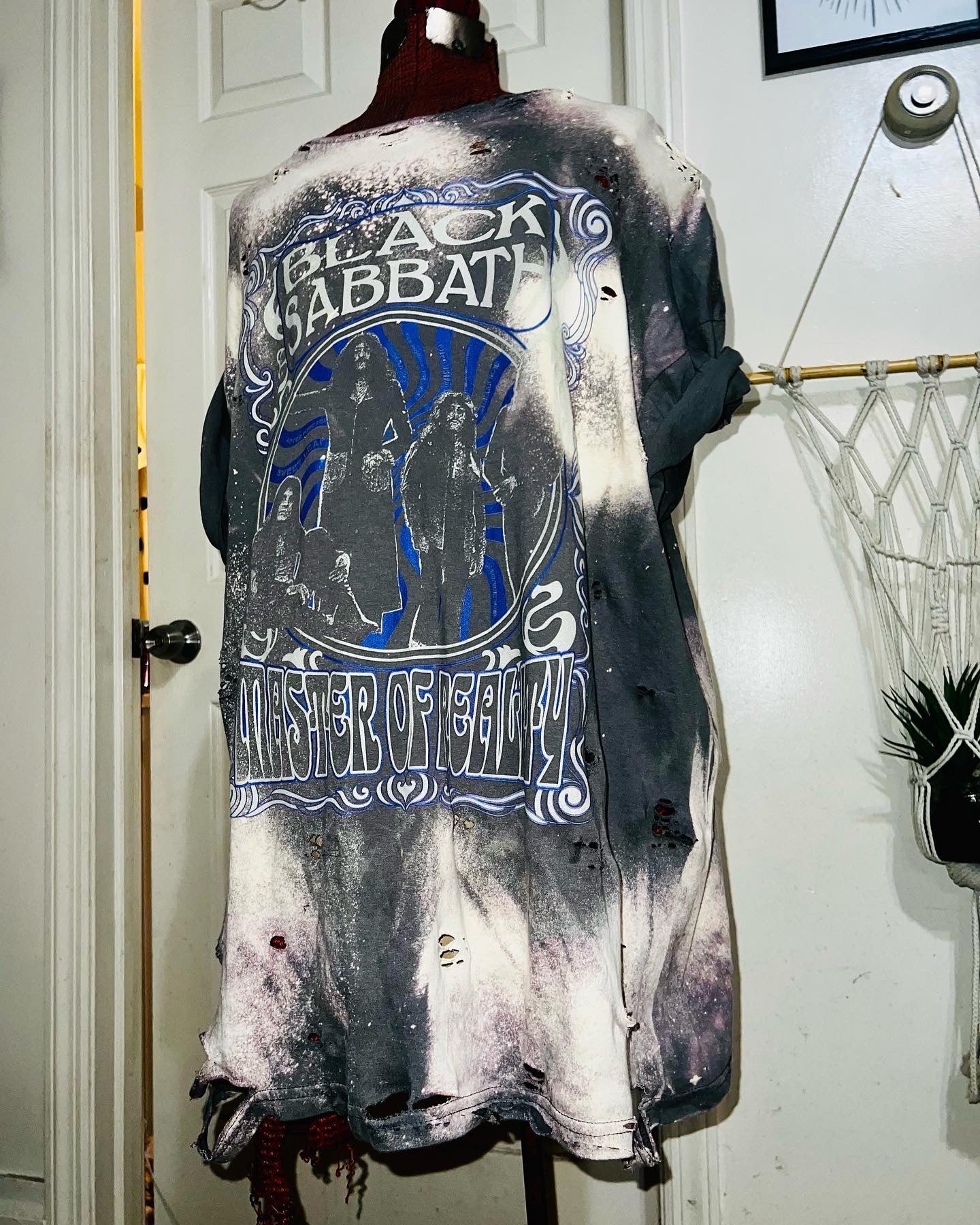 Black Sabbath Oversized Distressed Tee