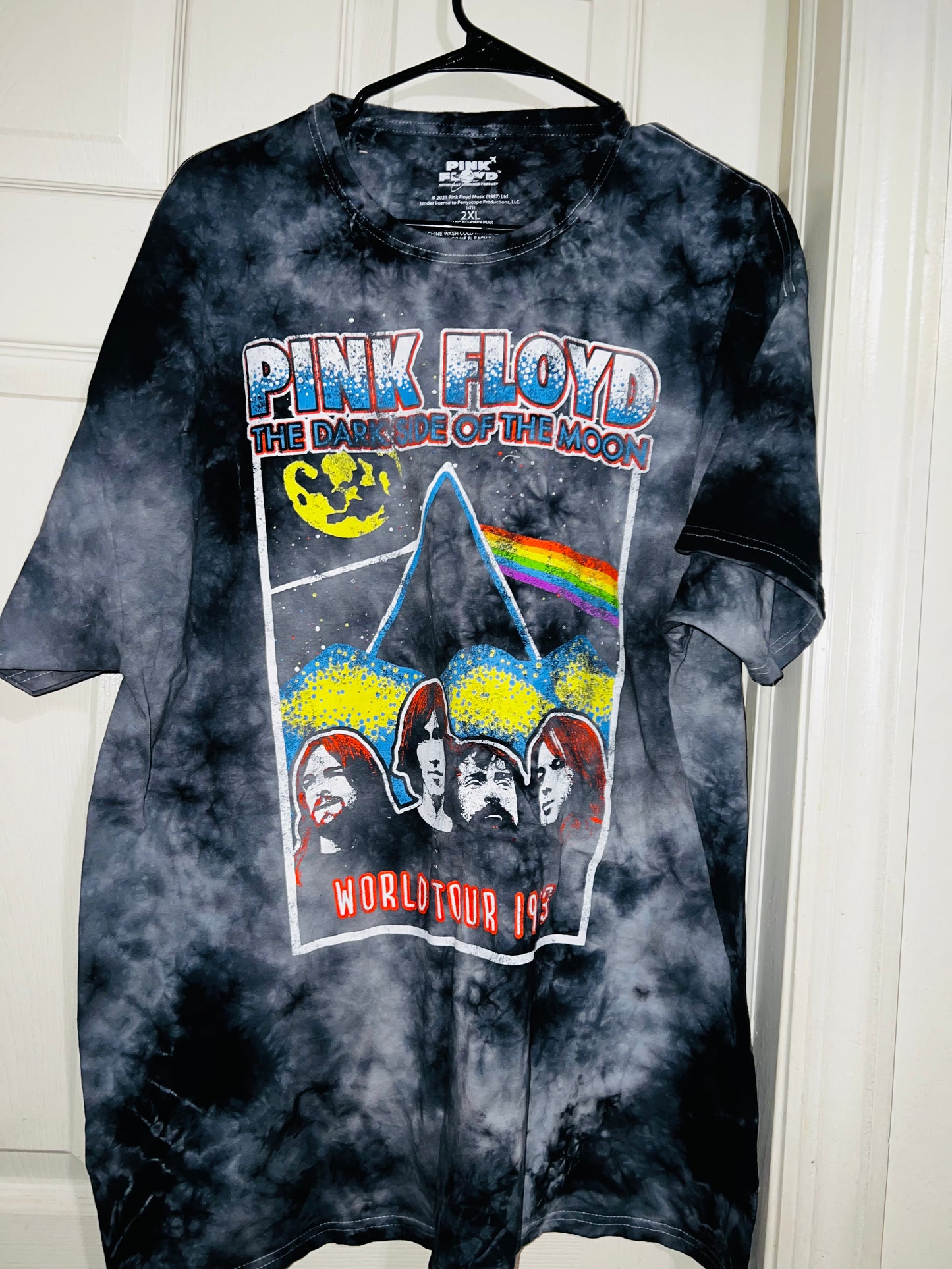 Pink Floyd Tie Dye Distressed Tee