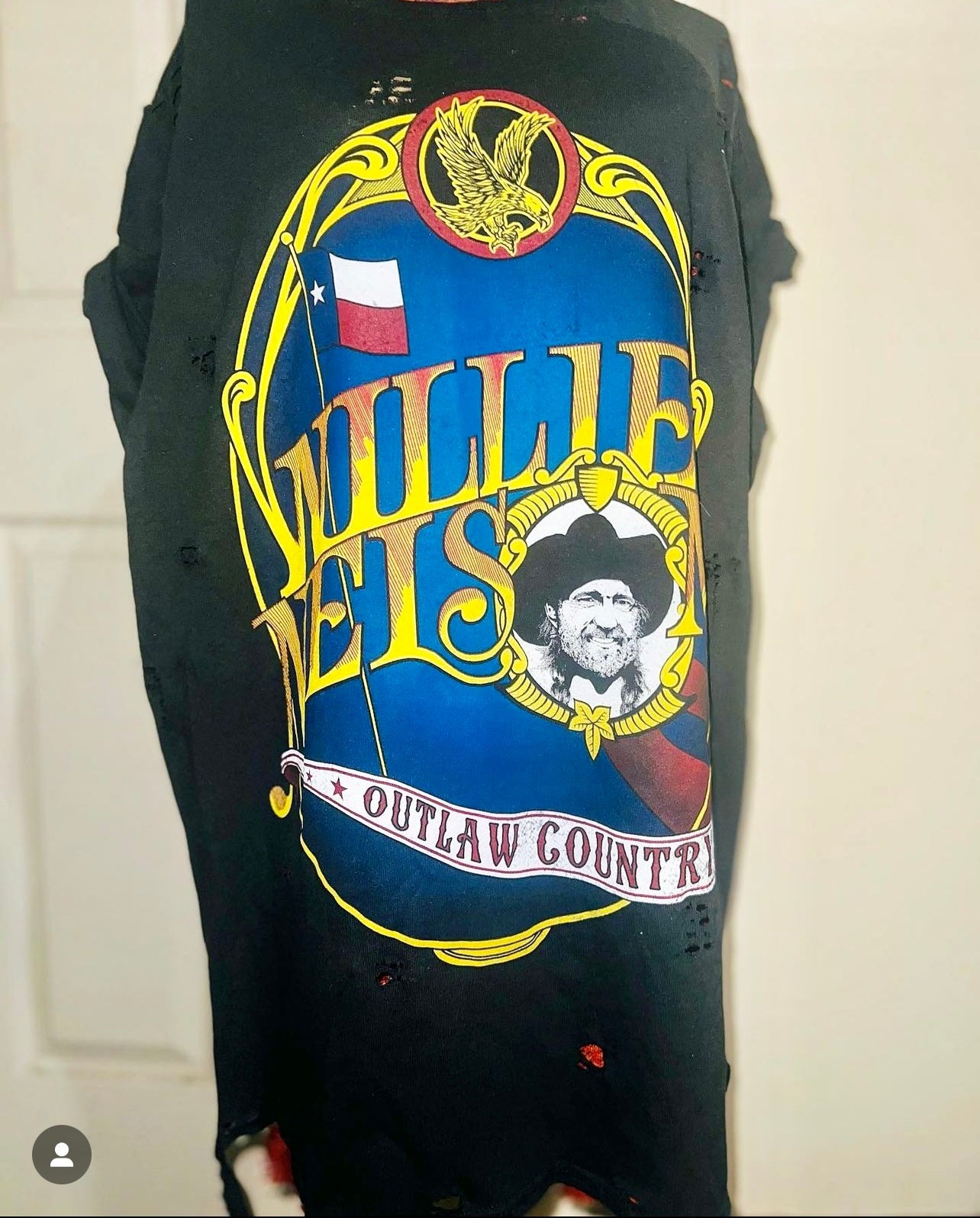 Willie Nelson Oversized Distressed Tee