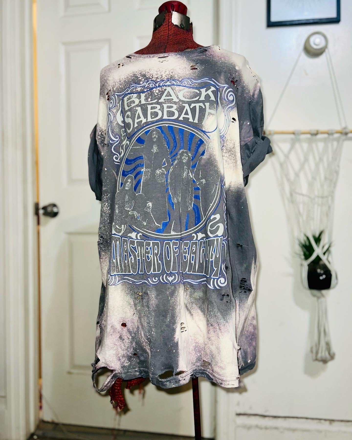 Black Sabbath Oversized Distressed Tee