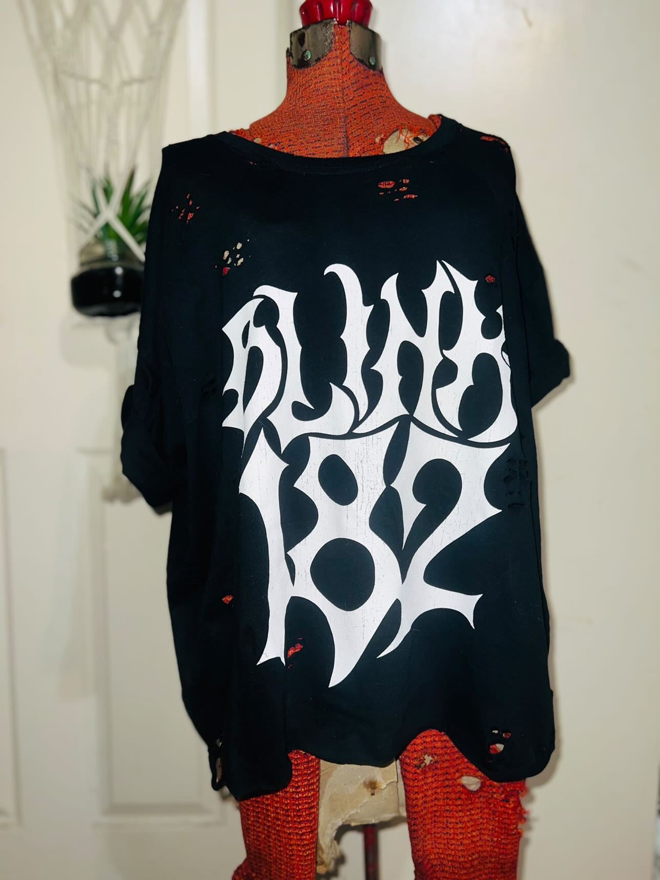 Blink 182 Double Sided Oversized Distressed T-Shirt