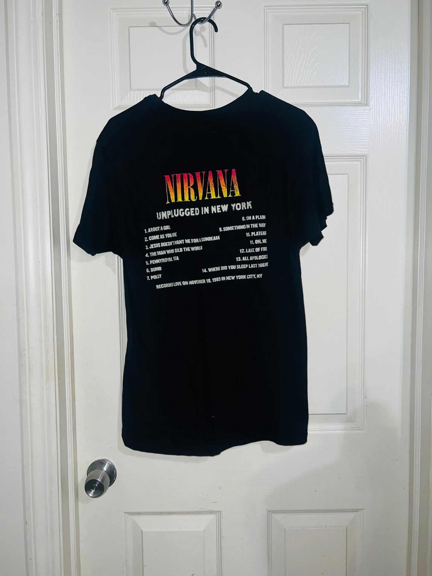 Nirvana Unplugged NYC Oversized Distressed Tee