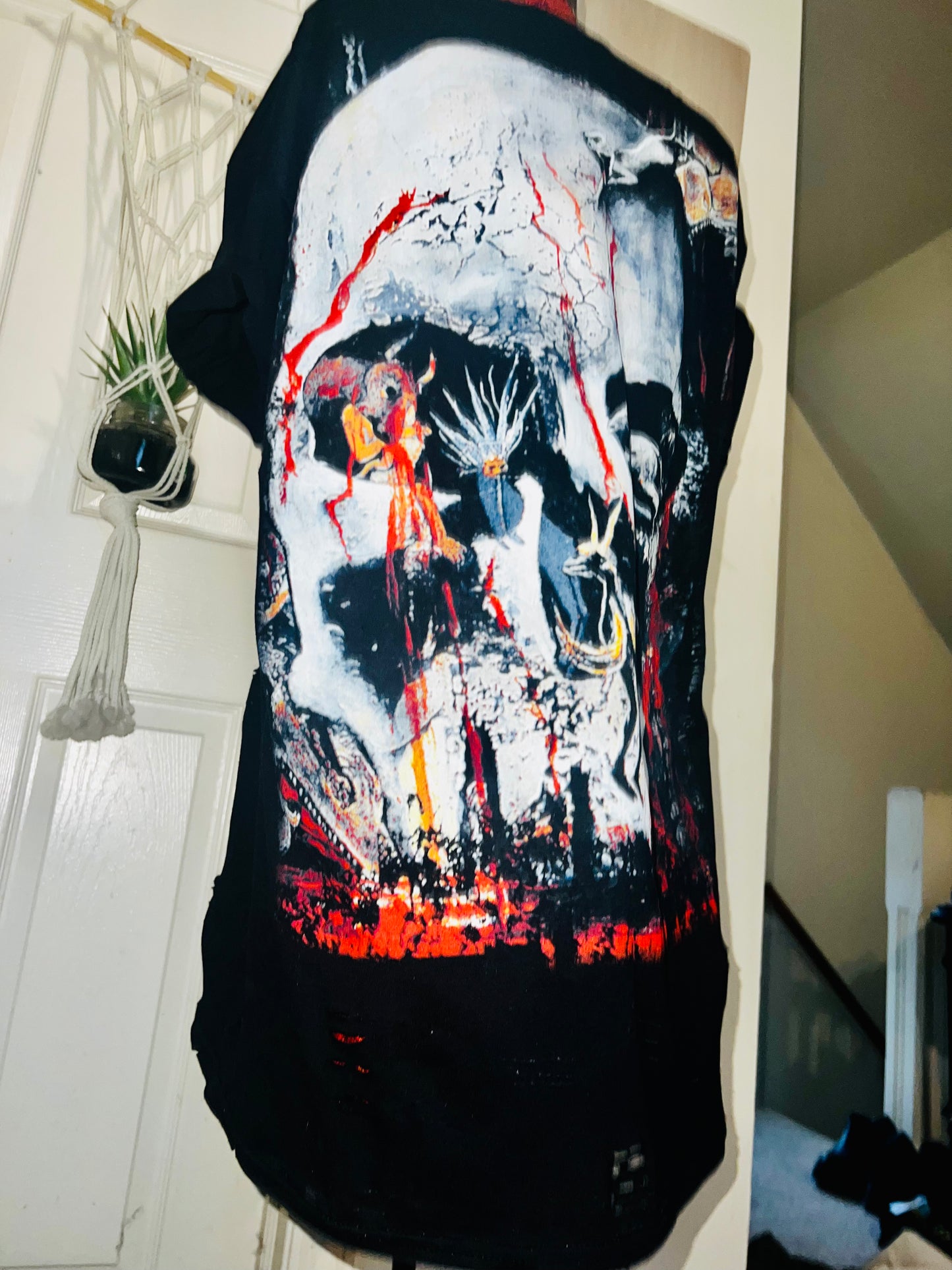 Slayer Distressed Oversized Double-Sided Tee