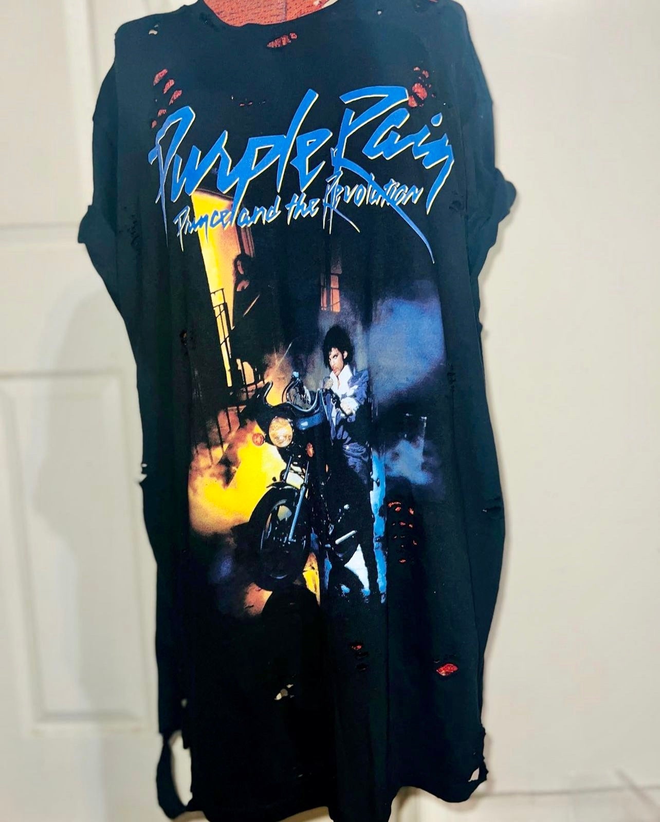 Prince “Purple Rain” Oversized Distressed Tee