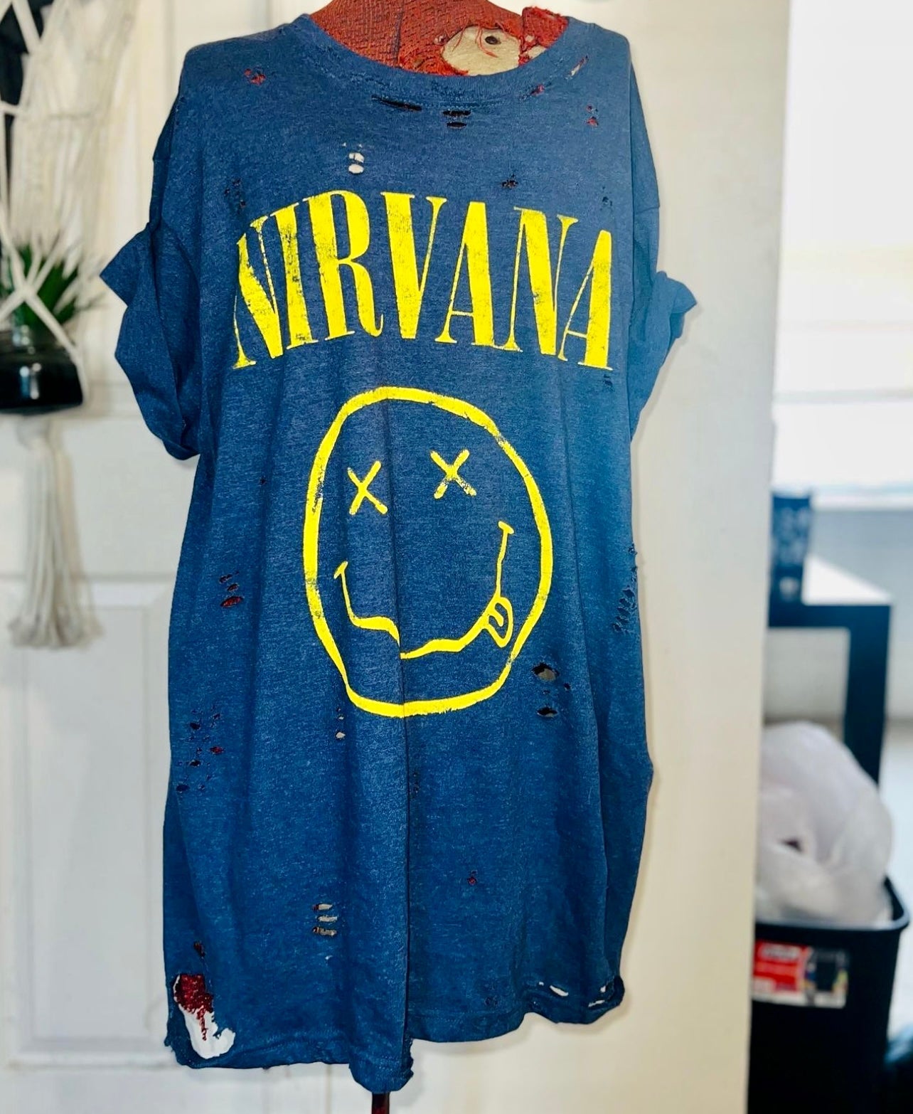 Nirvana Distressed Oversized Tee