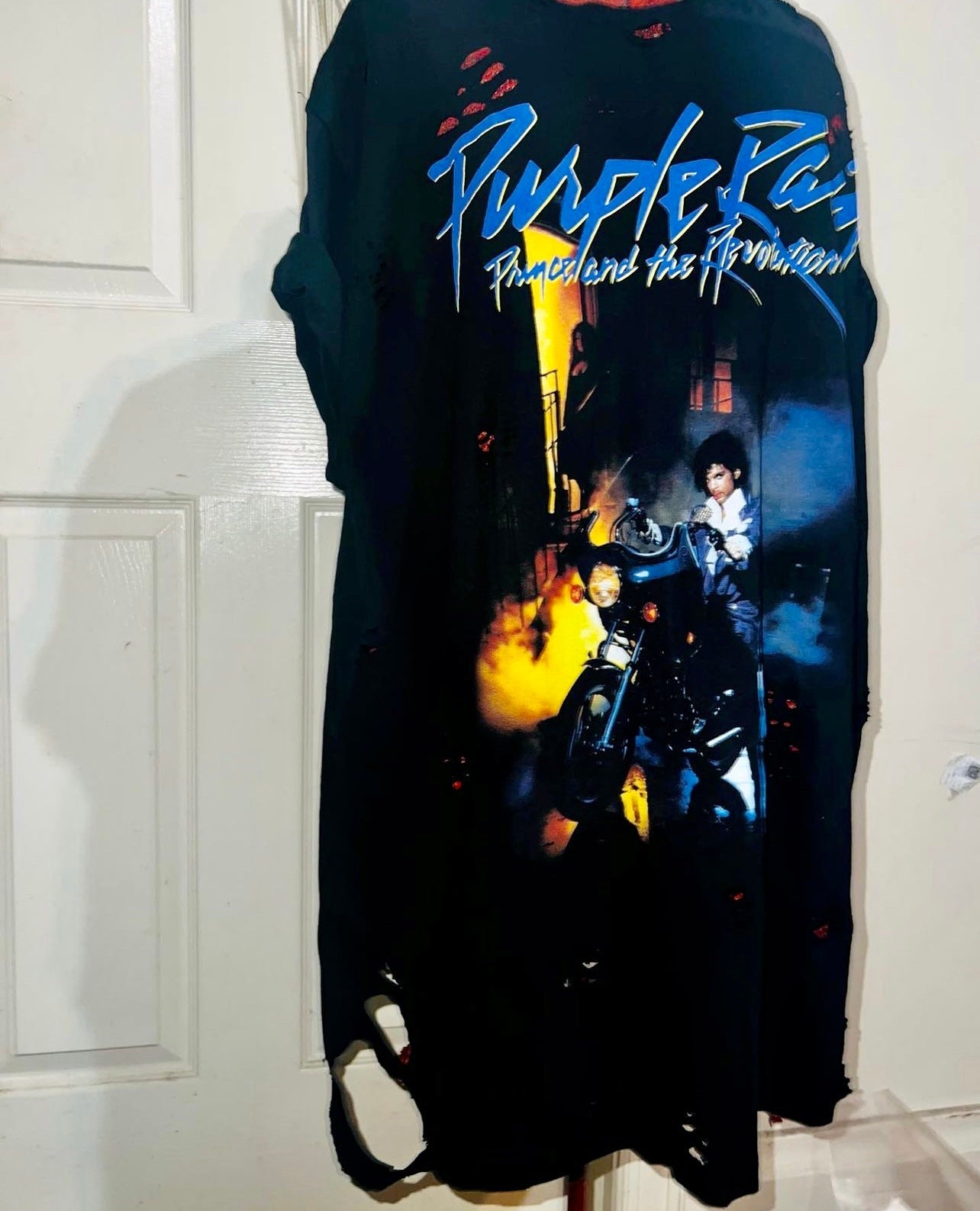 Prince “Purple Rain” Oversized Distressed Tee