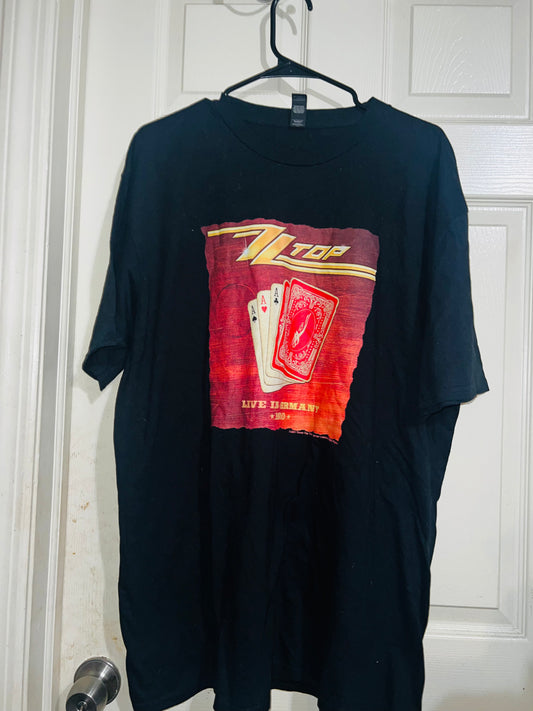 ZZ Top Oversized Distressed Tee