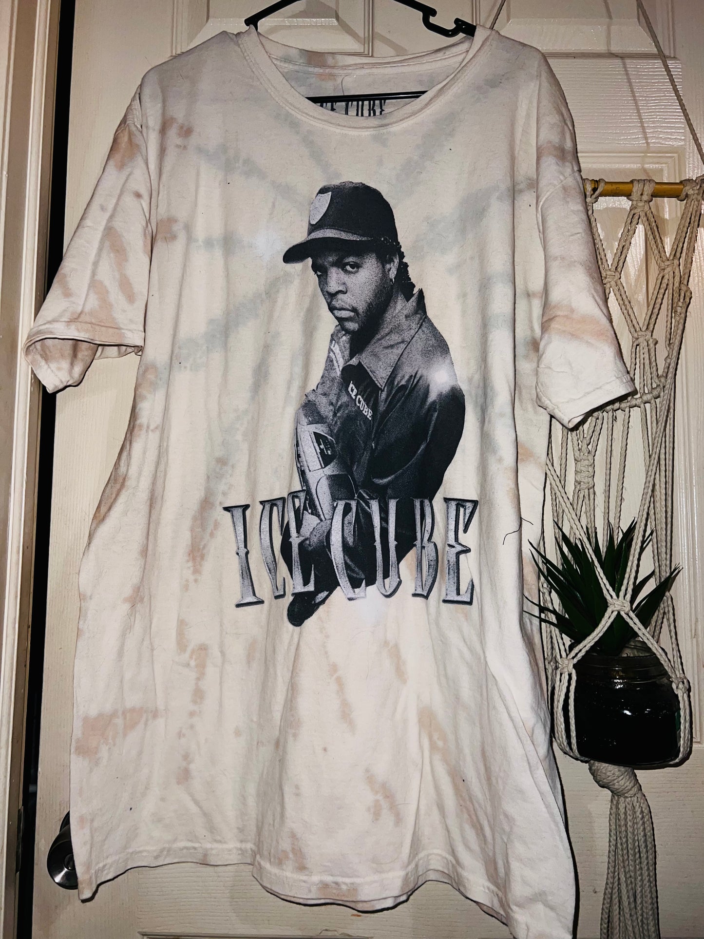 Ice Cube tie dyed Oversized Distressed Tee