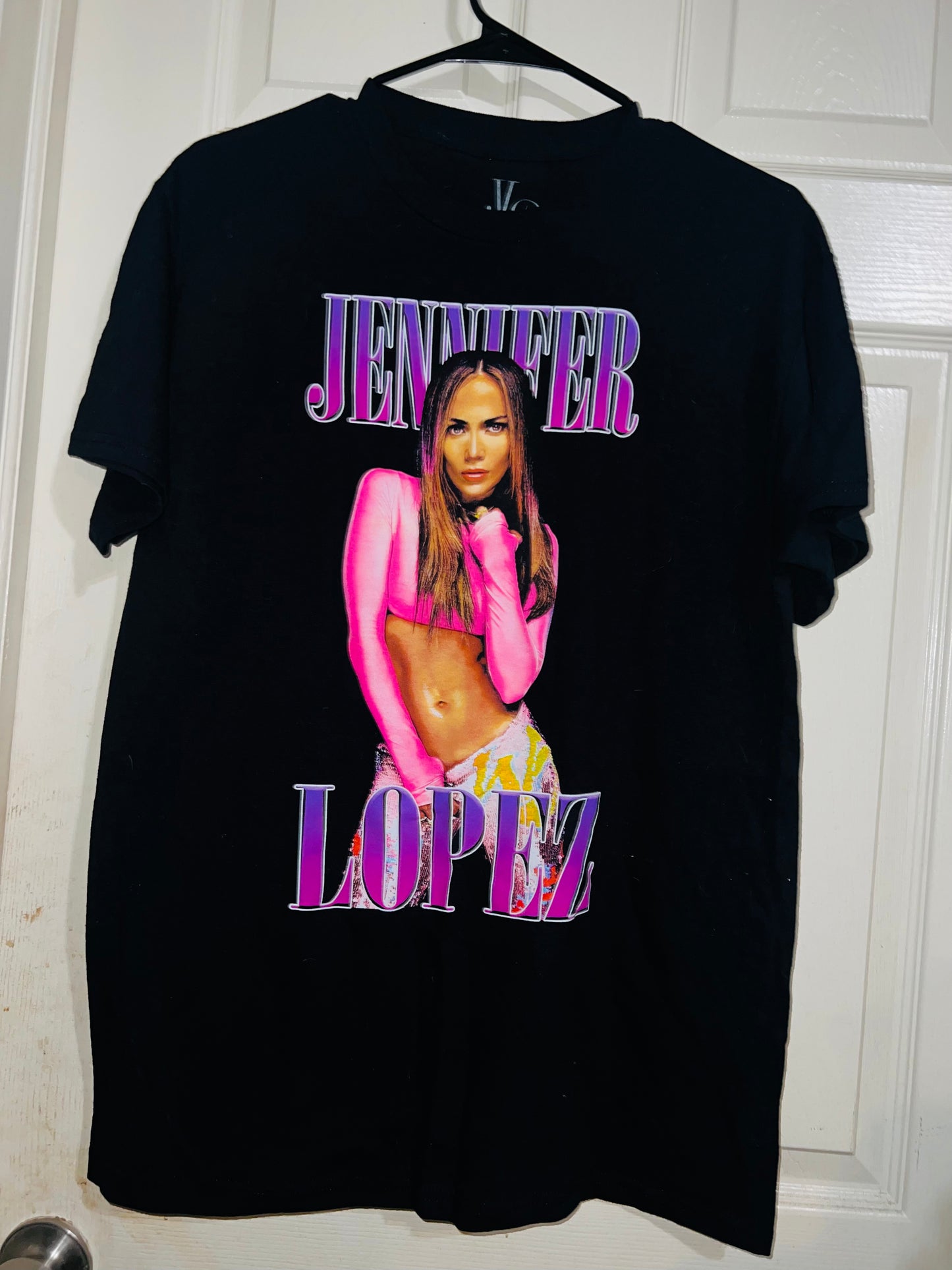 Jennifer Lopez Oversized Distressed Tee