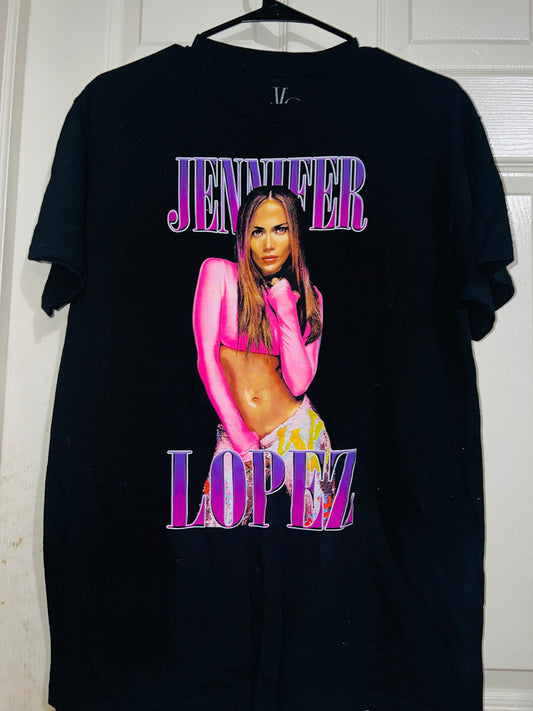 Jennifer Lopez Oversized Distressed Tee